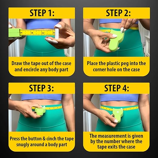 Perfect Body Tape Measure - 80 Inch Automatic Telescopic Tape Measure - Retractable Measuring Tape for Body: Waist, Hip, Bust, Arms, and More (Black - 80 inch)