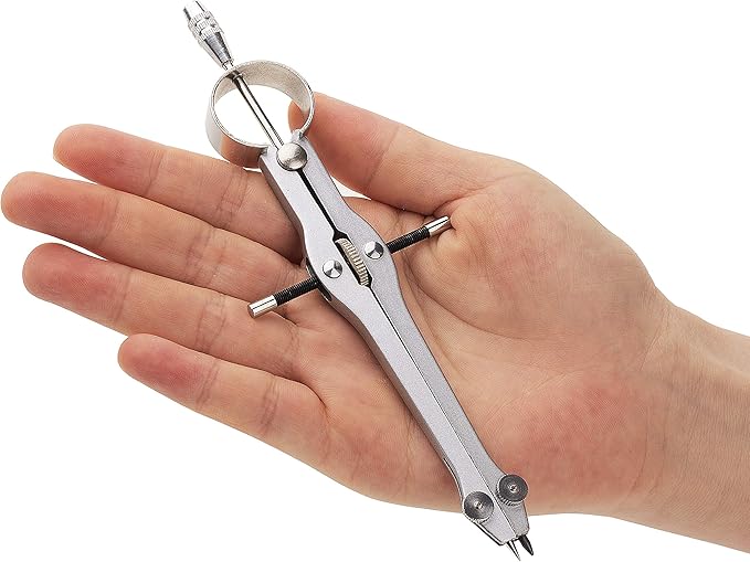 Mr. Pen- Professional Compass for Geometry, Extra Lead, Metal Compass Drawing Tool for Students, Drafting and Engineering, Technical Drawings, Circles and Geometry Projects