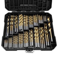 230 Pcs Titanium Twist Drill Bit Set for Metal and Wood,Coated HSS Conventional 118 Deg Tip Titanium Drill Bit Kit Set, Drill Bits Kit with Storage Case, 3/64"-1/2"