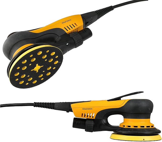 Mirka DEROS 550X CV - 5" Hook & Loop, 5.0mm Random Orbital Sander with Case - 110V Electric Power Tool for Woodworking, Drywall, Automotive Car & Wood Sanding - Professional Dust-Free Sander