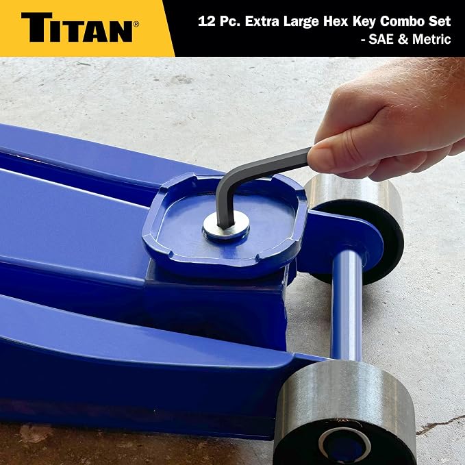 Titan 12775 12-Piece SAE and Metric Jumbo Hex Key Set