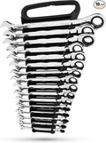 Jaeger 16pc MM/Metric TIGHTSPOT 90-Tooth Ratcheting Combination Wrench Set With Lock-In Rack - Metric SET With Ratchet Speed Wrenches And A Lock-In Rack Case