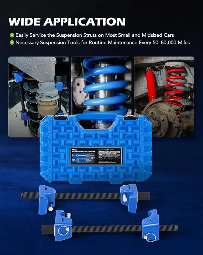 OMT Macpherson Strut Spring Compressor Tool Set with 10.5" Range