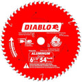 Diablo Medium Metal Cutting Circular Saw Blade - 6-1/2" Dia, 54 TCG Teeth | Ideal for Clean Cuts in Aluminum, Soft Metals, and Non-Ferrous Materials - D0654NA