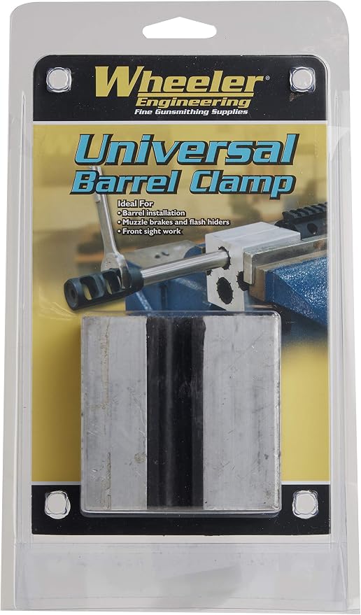 Wheeler Universal Barrel Clamp Constructed from Aircraft Grade Aluminum with Non-Marring Surface for Firearms and Gunsmithing, Silver (Pack of 5)