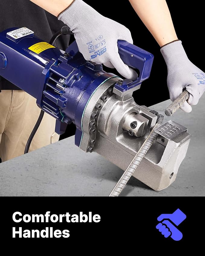 VEVOR Electric Hydraulic Rebar Cutter 1700W 110V - Portable, Cuts #8 4-25mm Rebar in 5 Seconds, with Stainless Steel Carry Case
