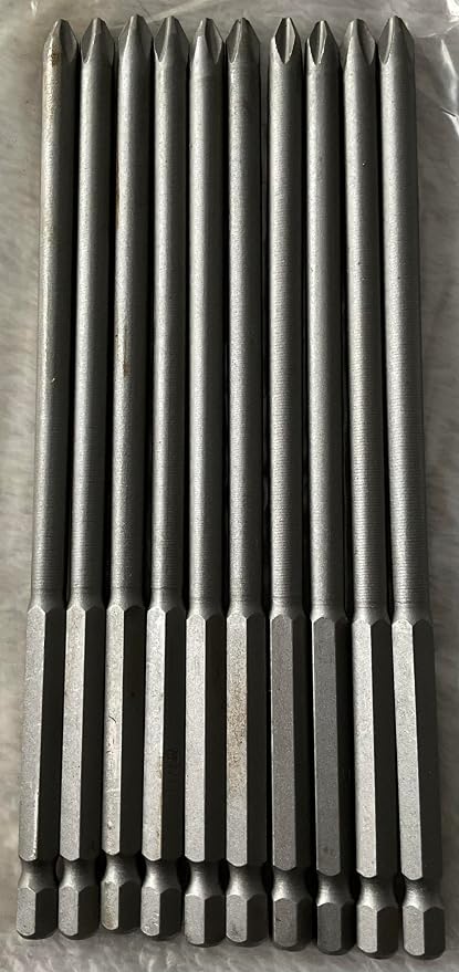 40pc #2 PHILLIPS 6" MAGNETIC PH2 TIPS SCREW DRIVER INSERT BIT POWER DRILL ROUND