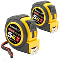 2 Packs Measuring Tape Retractable 16 ft, Steel Tape Measure, 16-Foot Basics Self-Locking Measurement Auto Lock Tape Rule Imperial/Metric Tape Measure for Body Measurements Handicraftsman