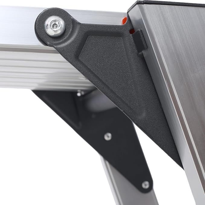 Step Platform, Aluminum Folding Work Platform with Non-Slip Surface 330 lbs Load Capacity Scaffolding Platform and Gorilla Ladder Alternative for Home Improvement Painting Cleaning Auto Detailing