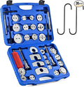 Orion Motor Tech 35 Piece Disc Brake Caliper Tool Kit, Heavy Duty Brake Caliper Compression Tool Kit for Brake Pad Replacement, Brake Piston Caliper Compressor Tool with 24 Adapters Fits Most Vehicles