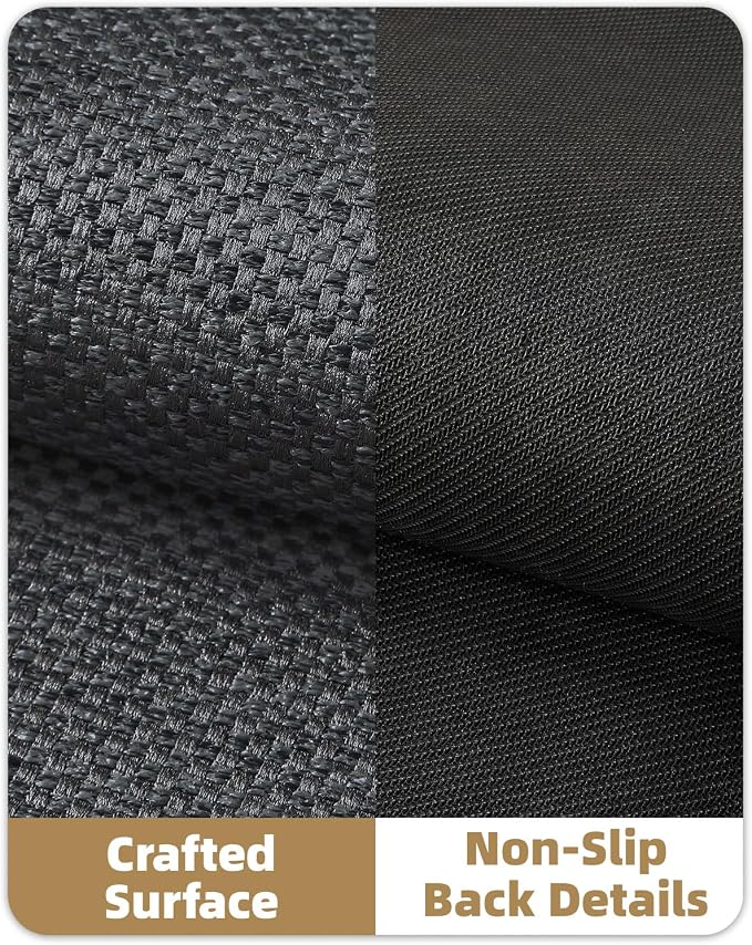 Color&Geometry Kitchen Rugs and Mats Non Slip Washable, Absorbent,Woven Kitchen Runner Rug Easy to Clean Kitchen Floor Mats for in Front of Sink, Laundry Room, Hallway, 24''x83'', Dark Grey