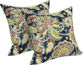 LVTXIII Outdoor Throw Pillows 16x16 Inch, Set of 2 Square Decorative Pillows with Inserts for Patio Furniture, Porch Chair, Garden Sofa, Paisley Bloom