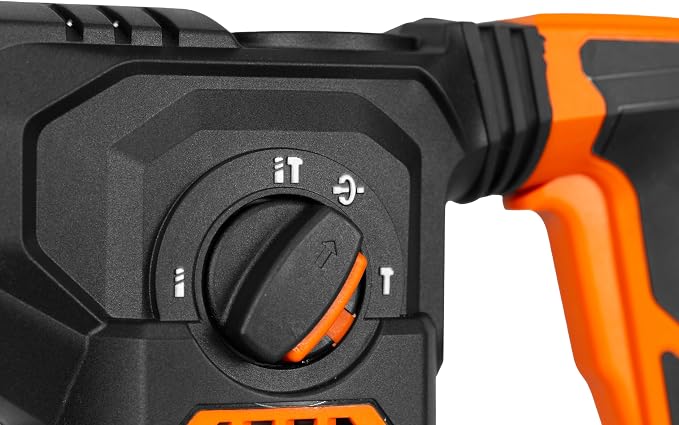 WEN 12-Amp 1-3/16-Inch Variable Speed SDS Plus Corded Rotary Hammer Kit with Case, Chisels, and Drill Bits (RH1042)