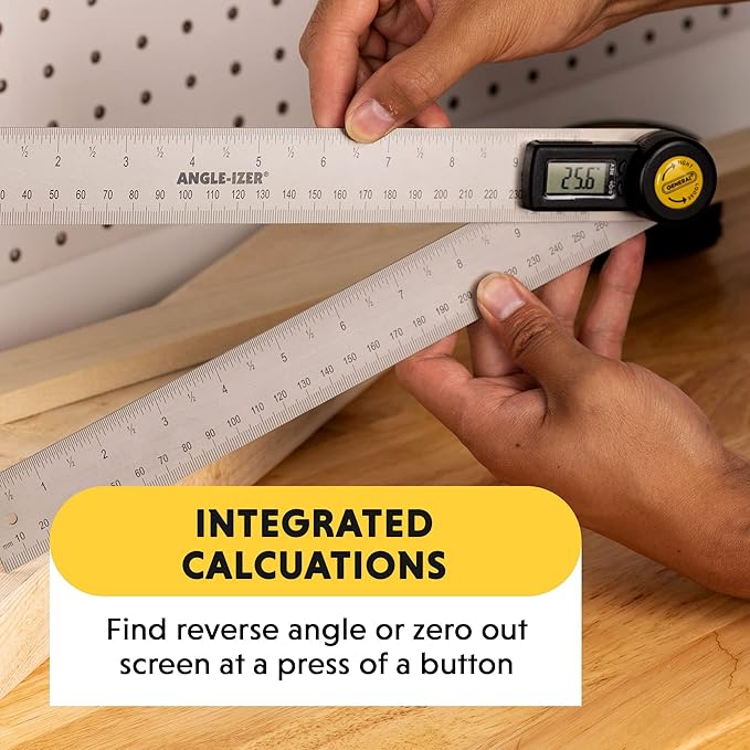 General Tools Digital Angle Finder Ruler #823 - 10" H - Stainless Steel Measurement Tool