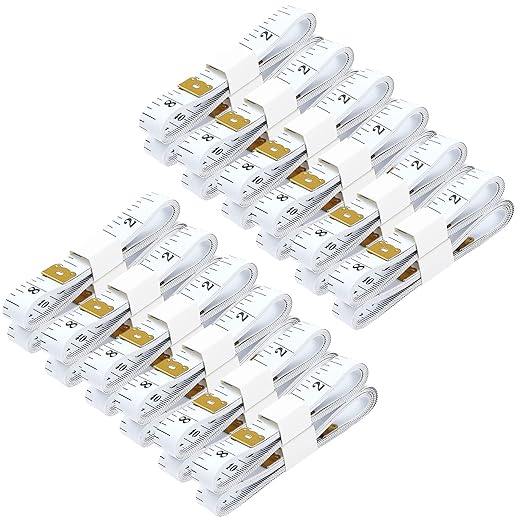 LOUHUA Tape Measures 24 Pack Measuring Tape Bulk for Body Sewing Tailor Cloth Craft Supplies Knitting Projects Measurement Double Scale 150cm/60inch