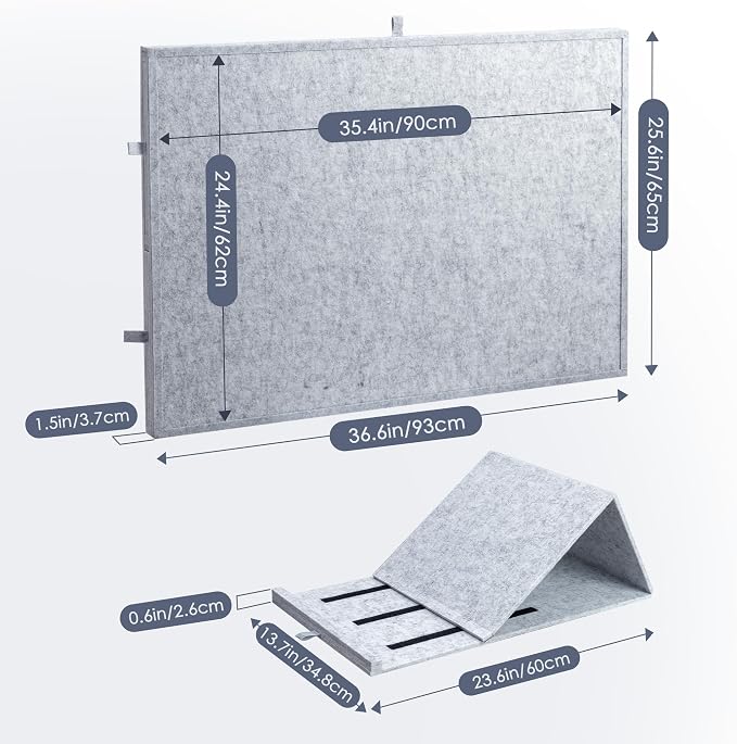 Tektalk Jigsaw Puzzle Table with Integrated Adjustable Stand/Bracket, 3-Tilting-Angle Super Lightweight Felt Puzzle Plateau Board with Cover & 4 Sorting Drawers (Light Gray, for Up to 1500 Pieces)