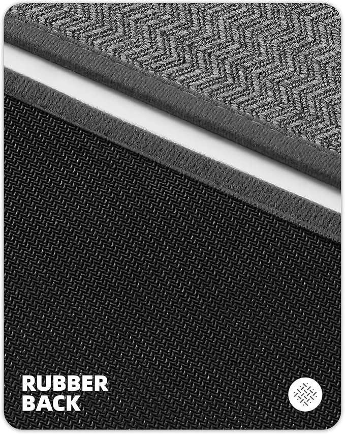 Color&Geometry Kitchen Rugs Kitchen Mats for Floor, 17"X59" Dark Grey Kitchen Rugs Non Slip Washable with Rubber Backing, Quick Dry, Low Pile, Easy Clean Kitchen Runner Rug Kitchen Sink Mat