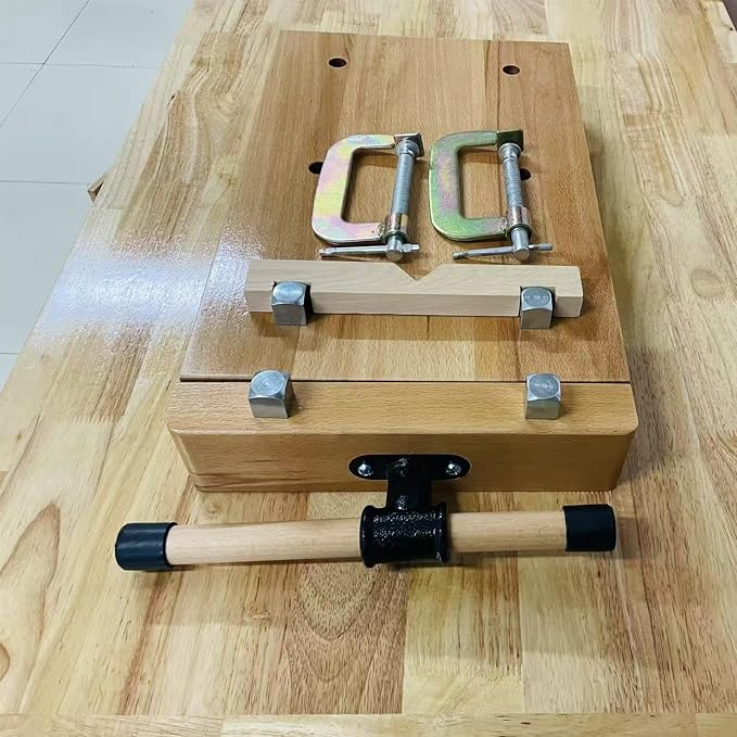 Portable Woodworking Vise for Workbench, Desktop Woodworking Vise with G-Type Fixing Clips & 4 Metal Limit Blocks, Ideal for Home, Woodworking Studios, Wood Processing