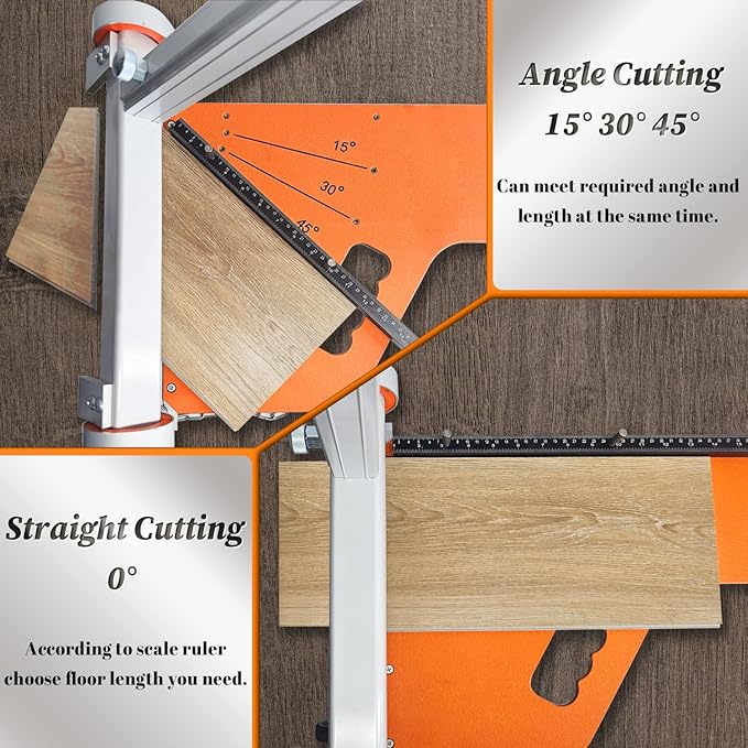 NAACOO Laminate/Vinyl Floor Cutter, 13” Vinyl Plank Cutter with Wheel – Just 1 Step Meet Angle&Length Cutting, Flooring Tools - Cuts Laminate Floor, Engineer Wood, LVP/T, VCT, SPC, WPC