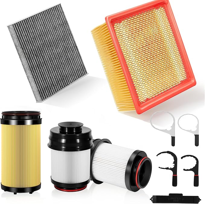 2025-2026 6.7 Cummins Filter Kit with 4.6'', 5'', 6'', 8'' Filter Wrench | Fits 2025+ Ram 2500/3500/4500/5500 Turbo Diesel, Replaces 68677800AA, 68677810AA, 68645327AA, 68548579AA