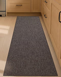 Color&Geometry Kitchen Rugs and Mats Non Slip Washable, Absorbent Woven Kitchen Runner Rug Easy to Clean Kitchen Floor Mats for in Front of Sink, Laundry Room, Hallway, 17”x47”, Brown