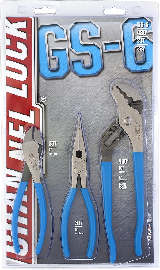 Channellock GS-6 3-Piece Plier Gift Set: 430, 317, 337