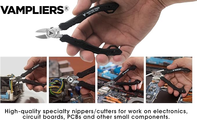 VAMPLIERS 4-PC 5" Precision Mini Pliers Set, ESD Safe, Made in Japan