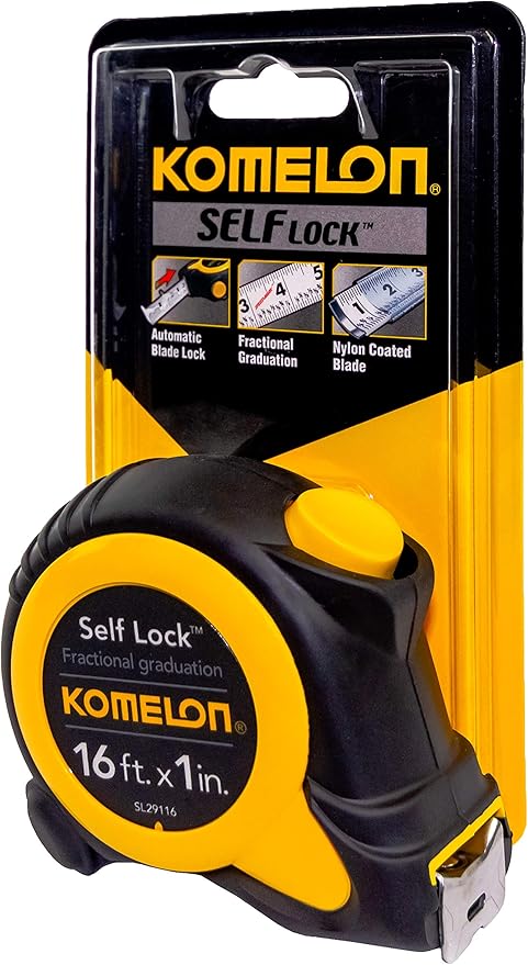 Komelon SL29116 Self Lock Speed Mark 16-Foot Power Tape