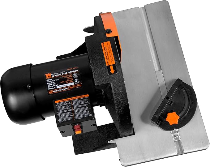 WEN 65812 12-Inch Benchtop Disc Sander with Miter Gauge and Dust Collection System