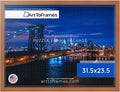 ArtToFrames Puzzle Frame for Buffalo Games 1500 Piece Jigsaw Puzzles, 31.5x23.5 Inch (80x60 cm), Burnt Umber Engineered Wood with Economy Acrylic, Ready to Hang Puzzle Display