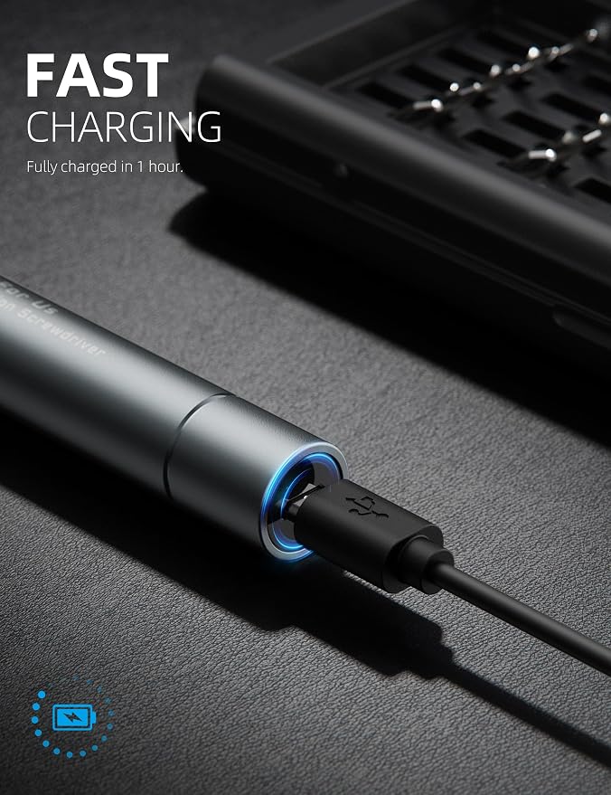 iFu 42-in-1 Mini Electric Screwdriver Kit, Dual-Mode Precision Tool | Need to repair a laptop or drone? This 42-in-1 cordless screwdriver set with 24 magnetic bits makes electronics repair easy.