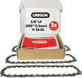 Oregon Chainsaw Chain for 16" Bar, 3/8" LP, .050" Gauge, 56 Drive Links | 3-pack, low-kickback, replacement saw chain, fits Husqvarna, Echo, Ryobi, Greenworks, Craftsman and more
