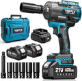 Impact Wrench 1500N.m(1106Ft-lbs) Brushless, 1/2 High Torque Impact Gun with 2x4.0Ah Batteries, Cordless Impact Wrench, 4 Variable Speeds, 3500RPM Impact Driver for Car/Heavy Truck/Pickup