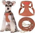 Puppytie Dog Harness and Leash Set, Brown Caramel, M (16.5-31 lbs) | Harness Small Size Dog, Dog Leash for Small Dogs, Soft Lightweight and Adjustable, Small Dog Harness for Daily Walks