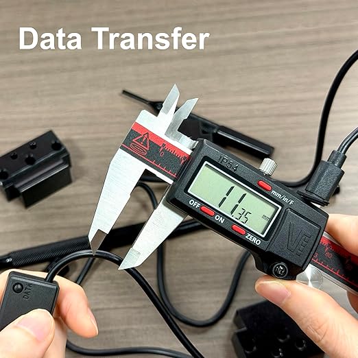 VINCA IP54 Grade Digital Caliper, DCLA-0605 6 Inch/150mm, Inch/Millimeter/Fraction Conversion, Stainless Steel, Large LCD Screen