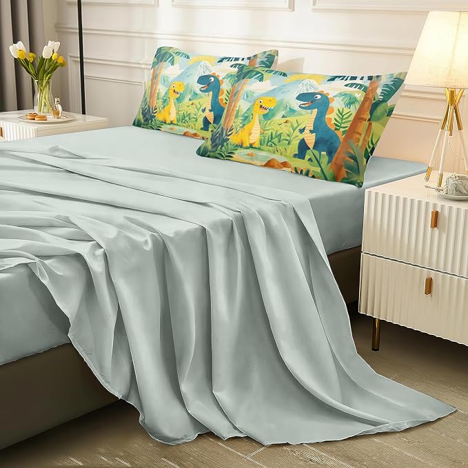 5 PCS Dinosaur Comforter Set Full,Kids Comforter Set for Boys,Colorful Dinosaur Bedding Set with Sheets,Full Size