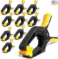 EQUIPTZ Spring Clamps 4 inch - 10 Pack Plastic Clamps for Pool Cover, Balloon Archs, Tarps & Backdrop with 2 inch Mouth Opening - Rust Free Large Clips Heavy Duty Outdoor with Non-Detachable Jaw Pads