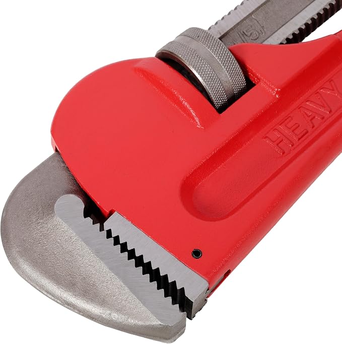 Pipe Wrench, 48" Aluminum Straight Pipe Wrench, Automatic Jaw Adjustment, Adjustable Plumbing Wrench, Easy to Carry, Ergonomic Handle, Hangable Design, for Water Pipes, Automotive Repairs