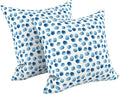 LVTXIII Outdoor/Indoor Throw Pillows, Decorative Throw Pillows with Inserts, 18"x18" Square Pillows for Bed, Couch, Sofa and Patio Furniture, Set of 2, Brush Blue