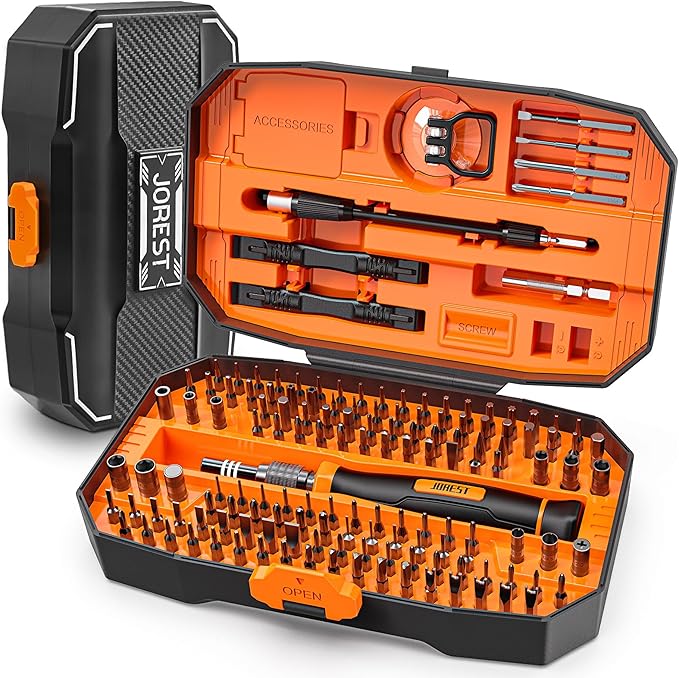 JOREST 152 in 1 Precision Screwdriver Set, Tool Gifts for Men, Magnetic Repair Tool Kit for Electronics, Macbook, Laptop, PC, RC, PS5, iphone,Jewelers, XBOX, Glasses