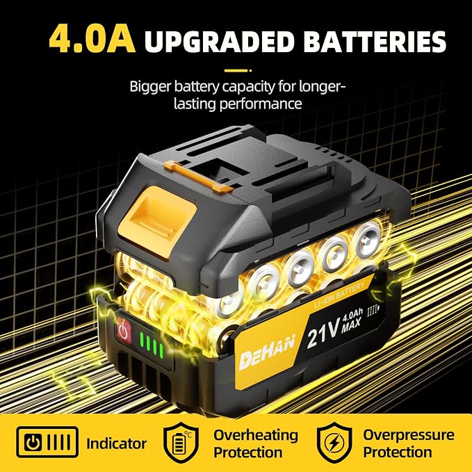 4-in-1 Electric Pole Saw for Tree Trimming, 6 Inch and 8 Inch Cordless Chainsaw with 2×4.0 Ah Batteries, Mini Chainsaw Cordless with Extension Pole, Battery Powered Pole Chain Saw for Branch Cutter