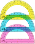 Mr. Pen- Protractor Set, 4", 3 Pack, Clear Plastic Protractors for Measuring Angles, 180° Small Protractor for Students, School, Math, Geometry, Drafting & Technical Drawing