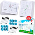 Simply Magic 12 Pack Double-Sided Dry Erase Graph Lap Boards - Class Set of Individual Classroom Whiteboards for Students, XY Axis Graphing Lap Boards - Math Teacher Supplies for Classroom - 12''x9''