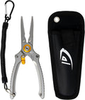 danco Aluminum 7.5" Center Fishing Cutter with Sheath, Fishing Line and Wire Cutter, Saltwater Safe, Fresh/Saltwater Fishing