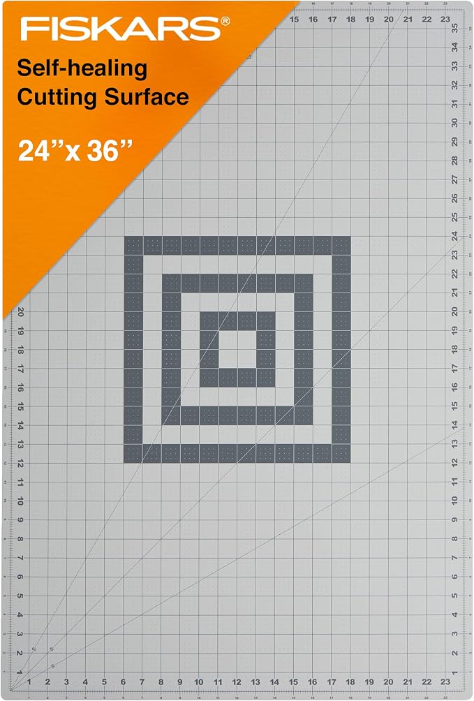 Fiskars Rotary Cutter Combo with Ruler and Cutting Mat - Sewing and Quilting Supplies