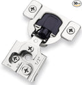 Decobasics 50 Pack Soft Close Cabinet Hinges – 1/2" Overlay for Kitchen Cabinet Doors, Slow Self-Closing Concealed Hidden Hinges for Face Frame –Stainless Steel, 3-Way Adjustable & Quiet Close Damper