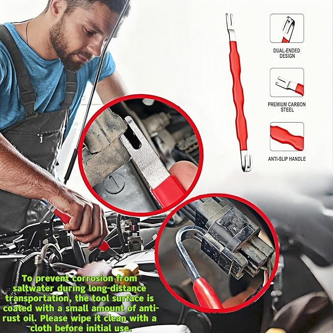 6PCS Automotive Electrical Disconnect Pliers Set, Depinning Tool for Electrical Terminal & Hose Clip Removal,Professional Automotive Electrical Clip Removal