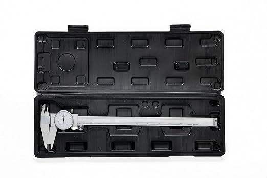 PEC Dial Caliper 0-12 Inch, Stainless Steel Precision Measuring Tool with Shock-Proof Dial, High Accuracy ±0.0015"
