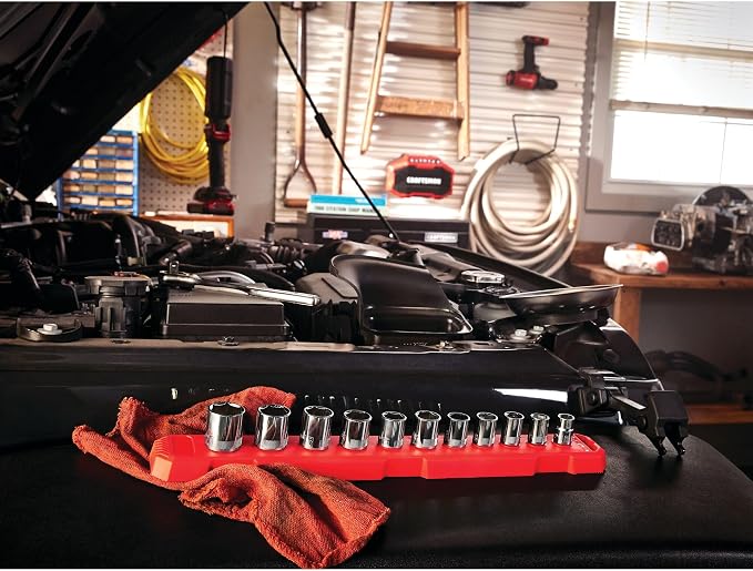 CRAFTSMAN Socket Set, Metric, 3/8" Drive, 6 Pt., 11Piece (CMMT12043)