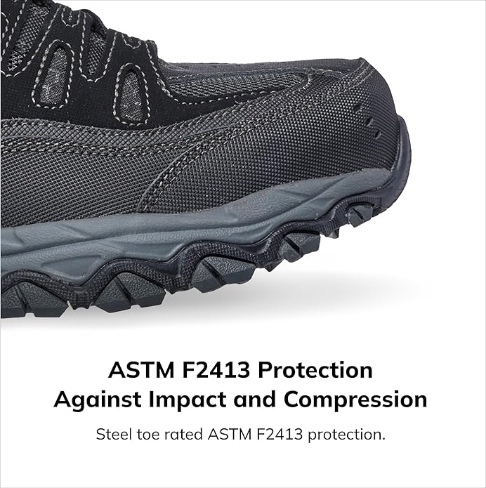 Skechers Men's Cankton Steel Toe Construction Shoe - Electrical Hazard Rated, Memory Foam